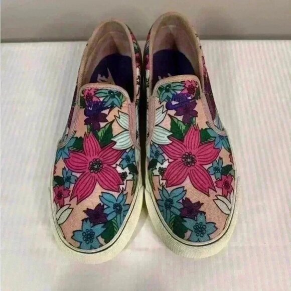 Nike Womens 7 Toki Aloha Kawaii Floral Slip On Sneakers Coastal Sporty - Picture 8 of 12